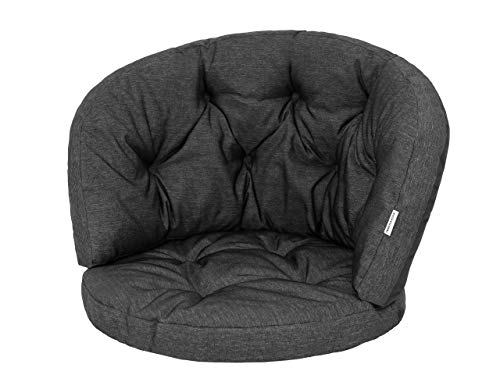 PillowPrim Kissen für Rattangarnitur, Rattangruppe, Bankauflagen Kissen Set Freizeit Kissen Polster Sommerbänke, Sesselpolste 50x50x38 cm Schwarz von PillowPrim