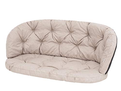 PillowPrim Kissen für Rattangarnitur, Rattangruppe, Bankauflagen Kissen Set Freizeit Kissen Polster Sonnenbänke, Sofakissen 100x50x38 cm Beige von PillowPrim