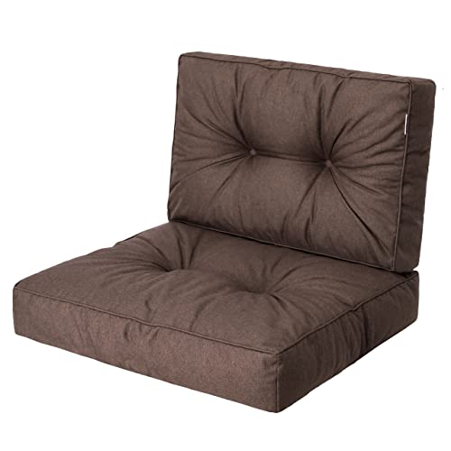 PillowPrim, Palettenkissen, Stulhkissen, Rattansessel, Outdoor, Auflage, Sitzkissen, Stuhlkissen, Rattanmöbel, Braun, 50 x 50 cm von PillowPrim