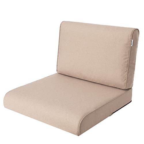 PillowPrim, Stulhkissen, Kissen für Rattansessel, Outdoor, Auflage, Palettenkissen, Sitzkissen, Rattanmöbel, Beige, 50 x 50 cm von PillowPrim