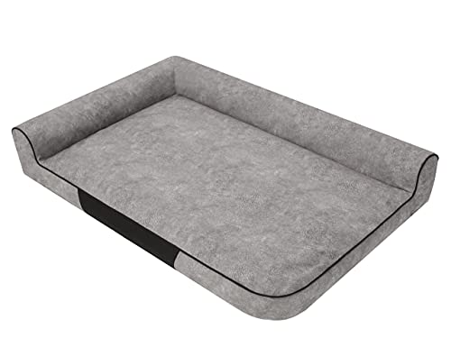 Pillowprim Hundebett Hundeschlafplatz Hundesofa Hundekissen Ruheplatz Hundematratze Hundehütte Hundeplatz Hundekorb Doggybed Hundezubehör Sofa Bett 80x53 cm von PillowPrim