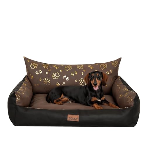 PillowPrim Hundebett - Möbel für Tiere, Katzenbett - Hundekorb für kleine mittelgroße & große Hunde - Hundekissen – Hundesofa – Hundeliege – Schlafplätze - 63x48 cm - Braun mit Pfoten PillowPrim Hundebett - Möbel für Tiere, Katzenbett - Hundekorb für kleine mittelgroße & große Hunde - Hundekissen – Hundesofa – Hundeliege – Schlafplätze - 63x48 cm - Braun mit Pfoten von PillowPrim