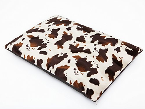 Pillowprim Hundekissen Elite Matratze Hundebett Hundesofa Hundekorb Hundecouch Tierbett Weich Haustierbett XL 74x50 cm Kuh-Muster Weiß von PillowPrim