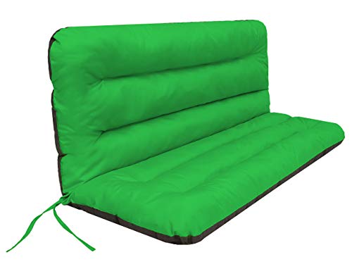 PillowPrim Kissen für Hollywoodschaukel • Gartenbankauflage • Bankauflage • Bankkissen • Sitzkissen und Rückenkissen • Gartenpolster • sitzbreite 150 cm • Grün von PillowPrim
