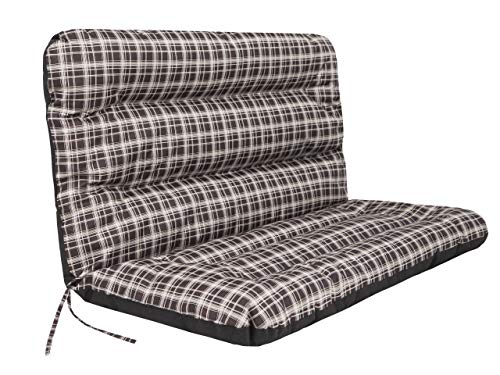PillowPrim Sitzkissen für Hollywoodschaukel - Palettenkissen – Für Gartenfans – Mehr Komfort & Stil im Freien – Braun Kariert, Sitzbreite 120 cm PillowPrim Sitzkissen für Hollywoodschaukel - Palettenkissen – Für Gartenfans – Mehr Komfort & Stil im Freien – Braun Kariert, Sitzbreite 120 cm von PillowPrim