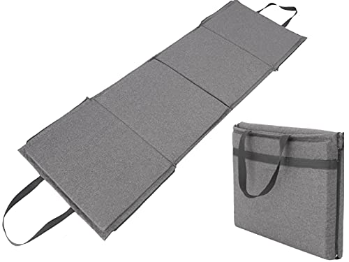 PillowPrim Strandmatte, 2in1 Sonnenliege, Strandmatte faltbar zu Tasche, 2in1 Faltbar Campingmatte für Outdoor, Park, Garten, tragbar - Graphit, 177x54 cm von PillowPrim