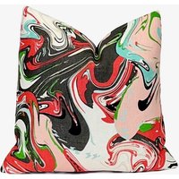 Marmor Swirl Kissenbezug Kate Spade Kravet Multi Abstrakt Linen von PillowSplashStudio
