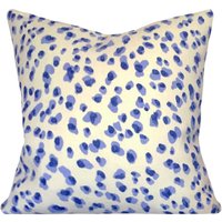 Blauer Leopard Print Kissenbezug Modernes Baumwollakzentkissen von PillowTimeGirls