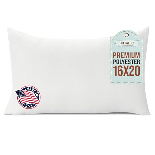 Pillowflex 16x20 Inch Premium Polyester Filled Pillow Form Insert - Machine Washable - Oblong Rectangle - Made in USA Pillowflex 16x20 Inch Premium Polyester Filled Pillow Form Insert - Machine Washable - Oblong Rectangle - Made in USA von Pillowflex