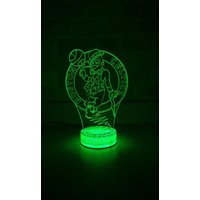 Boston Celtics 3D Nachtlampe, Nachtlicht, Kinder Licht Home Decor Illusion von PillowfyCreations