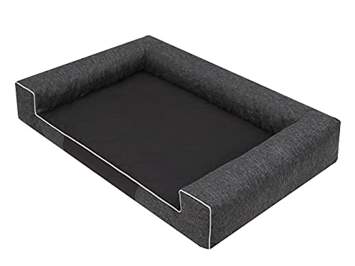 Pillowprim Hundebett Hundeschlafplatz Hundesofa Hundekissen Ruheplatz Hundematratze Hundehütte XXL. Schwarz von PillowPrim