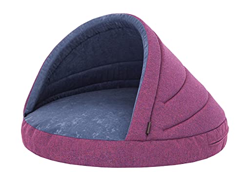 PillowPrim Hundehöhle Hundebett Hundesofa Hundekissen Hundehütte Hundekorb Hundecouch Ruheplatz Haustierbett Hundeliegen Kissen, Burgund, R1: 65 x 50 cm von PillowPrim