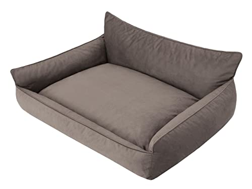 Pillowprim Hundebett Haustierbett Liegen Hundekissen Kissen Bett Hundeliege Hundematratze Sofa Tierbett Hundesofa Matratze, XXXL - 132 x 106 cm, Braun Fancy von PillowPrim