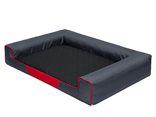 Pillowprim Hundebett Hundesofa Hundeschlafplatz Hundekissen Hundematratze Ruheplatz Hundeplatz Hundehütte Hundekorb Liegekissen 80x55 cm von PillowPrim