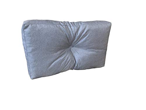 Pillows24 - Palettenkissen - Armlehne 65x40 | Palettenuflage für Palettensofa | Sitz- und Rückenkissen für Europaletten | Palettenmöbel Indoor & Outdoor, UV-beständig | Made in EU | Grau von Pillows24
