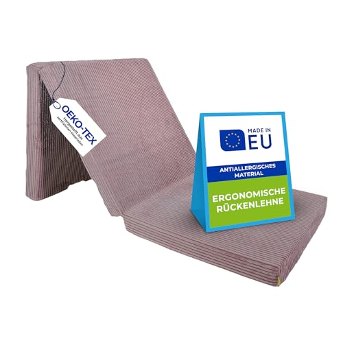Pillows24 Klappmatratze Sessel – Faltbare Matratze als Schlafwürfel, Gästematratze faltbar doppel, Boden Matratze oder Klappmatratze Kinder, kompakt & funktional von Pillows24