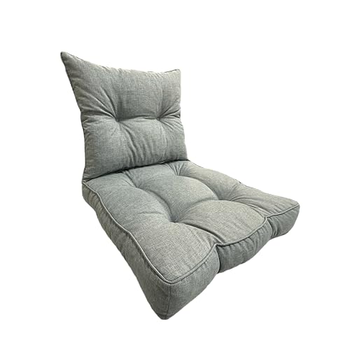 Pillows24 Loungemöbel-Kissen 2er Set – Sitzkissen50x50 cm und Rückenlehnkissen 50x40 cm, Polsterauflagen für Rattan-Möbel, Lounge-, Terrasse, Garten- und Balkonmöbel von Pillows24