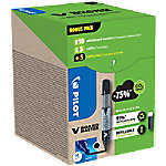 Pilot Whiteboard Marker Greenpack 2,3 mm Schwarz Packung mit 10 Markern und 10 Minen von Pilot