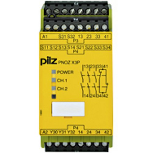 PILZ Sicherheitsschaltgerät PNOZ X3P 24VDC 24VAC 3n/o 1n/c 1so 3 Schließer, 1 Öffner (B x H x T) von Pilz