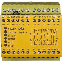 Pilz Not-Aus-Schaltgerät 24AC 24DC 7n/o 1n/c PNOZ 11 #774080 von Pilz