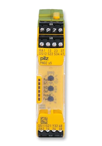 PILZ Sicherheitsschaltgerät PNOZ s5 24VDC 2 n/o 2 n/o t Betriebsspannung: 24 V/DC 2 Schließer (B x von Pilz