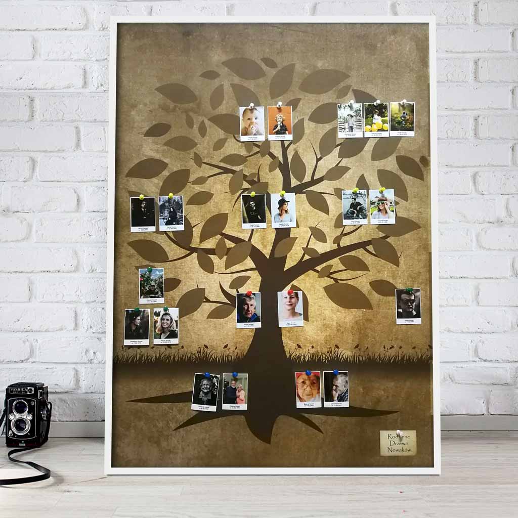 Familienstammbaum mit Fotos Pinnwand Kork - von Pimavo
