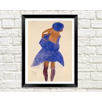 Egon Schiele Gemälde Standing Girl, Back View Kunstdruck Egon Schiele Gemälde Standing Girl, Back View Kunstdruck von PimlicoPrints
