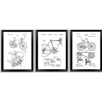 Fahrrad-Patent-Drucke Radfahren Blueprint Kunst von PimlicoPrints