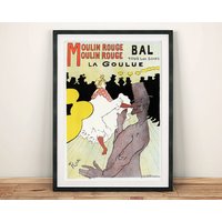 Moulin Rouge Poster Vintage Toulouse Lautrec French Cabaret Print von PimlicoPrints