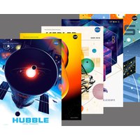 Nasa Poster Sternwarten-Weltraumteleskope - Hubble, Tess, Webb, Kepler, Spitzer Artwork von PimlicoPrints