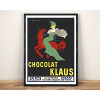 Schokoladendruck Vintage French Chocolat Klaus Advert Poster von PimlicoPrints