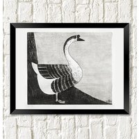 Vintage Gans Druck Bauernhof Vogel Kunst Illustration Vintage Gans Druck Bauernhof Vogel Kunst Illustration von PimlicoPrints
