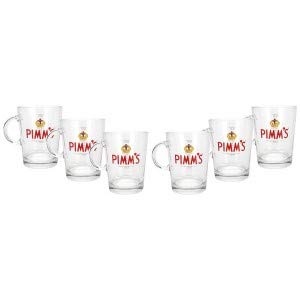 Pimms Cocktail Longdrink Glas Set - 6x Gläser mit Henkel 2cl / 0,3l geeicht von Pimms-Pimms