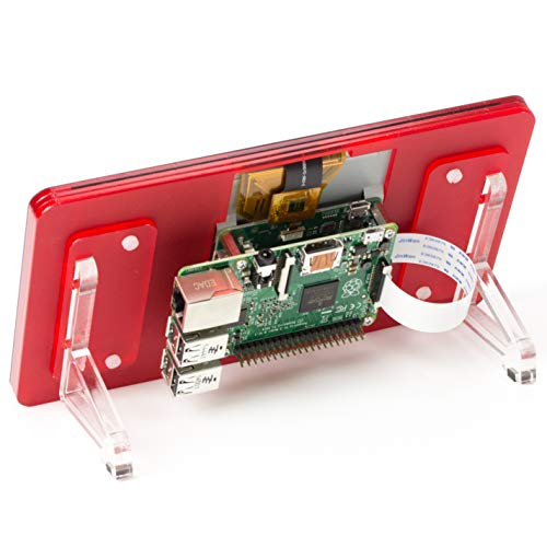 Pibow Touchscreen Frame für den 7 "Raspberry Pi Touchscreen - Coupé Red von Pimoroni