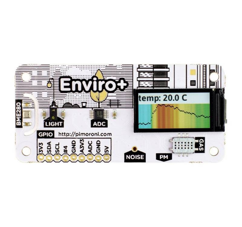Pimoroni Sensor Enviro + Air Quality pHAT für Raspberry Pi von Pimoroni