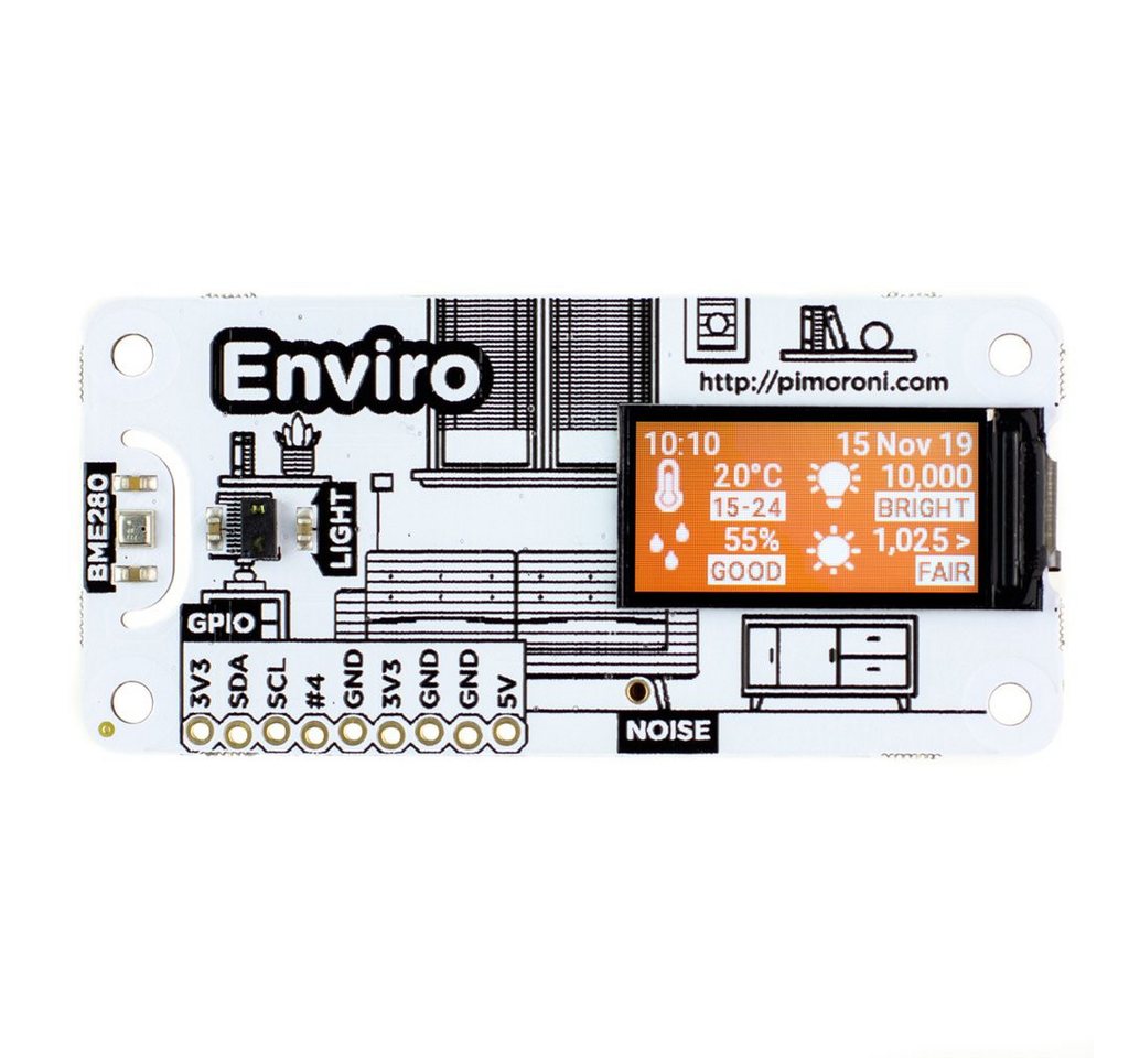 Pimoroni Sensor Enviro pHAT für Raspberry Pi Pimoroni Sensor Enviro pHAT für Raspberry Pi von Pimoroni