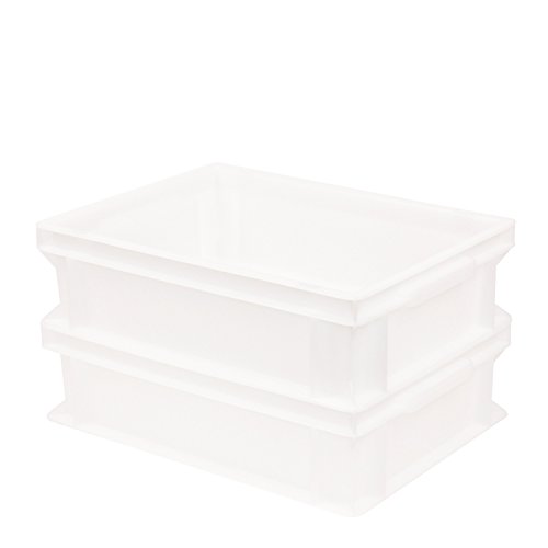 Pimotti Pizzaballenbox (2er Set ohne Deckel) mit 30 x 40 x 12 cm, Kunststoffbehälter für Pizzateig, Stapelbehälter, Gärbox (2x11,5 Liter) von Pimotti