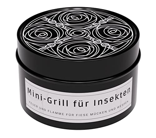 Lustige Duftkerze mit Spruch "Mini-Grill für Insekten" für Grillen, BBQ, Outdoor, Freund, Mann, Gatte als Geschenk von PimpMyPresent