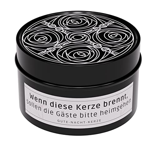 Lustige Duftkerze mit Spruch "Wenn diese Kerze brennt, sollen die Gäste bitte heimgehen!" als Mitbringsel und Geschenk für Abendessen, Einladung, Dinner, Fest, Party von PimpMyPresent