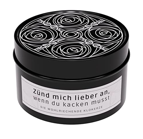 Lustige Duftkerze mit Spruch "Zünd mich lieber an, wenn du kacken musst." für Freundin, Freund als Geschenk oder Mitbringsel für Klo und Toilette von PimpMyPresent