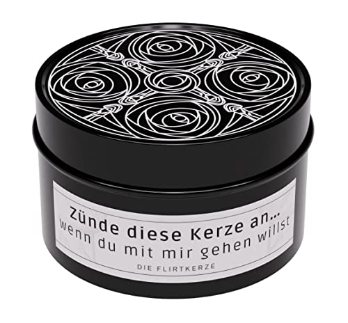 Lustige Duftkerze mit Spruch "Zünde diese Kerze an, wenn du mit mir gehen willst." für Schwarm, Freundin, Freund, Partner, Dating, Flirt als Geschenk von PimpMyPresent