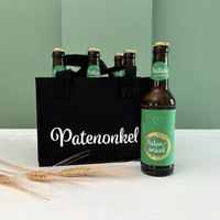 Flaschenträger | Patenonkel Personalisierte Bierlabels Mit Rubbellos Banderolen Kronkorkensticker Willst Du Mein Sein? von PimpYourBeer