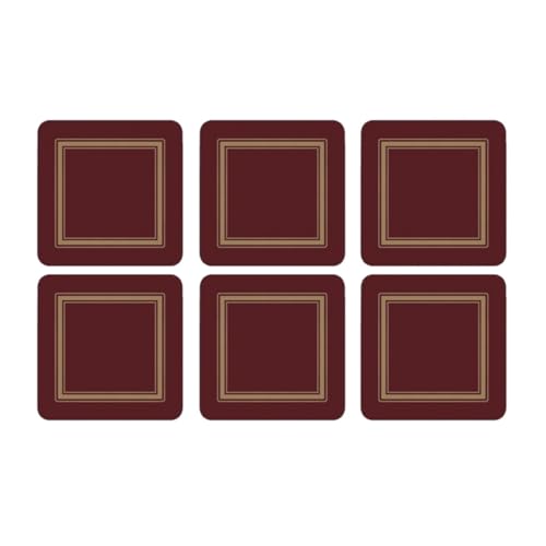 Pimpernel Klassische Burgunder-Untersetzer – 6er-Set (rot) von Pimpernel