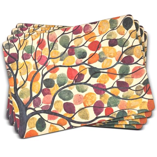 Pimpernel Platzsets mit tanzenden Zweigen, S/4 (s), Kork, Mehrfarbig, 40.1 x 29.8cm, 4 von Pimpernel