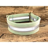 Hundehalsband "Nightwalk" Mint Reflektierend Halsband Mit Reflektoren Zugstopp Wahlweise Klickverschluss Kunststoff O. Metall von PimpyourWorld