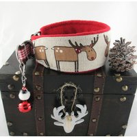 Windhundhalsband "Rudi" Dogcollar Windhund Weihnachten Advent Individuell Personalisierbar Mit Glöckchen Zugstopp Oder Klickverschluss von PimpyourWorld