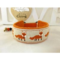 Windhundhalsband "Schlaufuchs" Hundehalsband Halsband Hund Zugstopp Oder Klickverschluss Galgo Podenco Whippet Weich Gepolstert von PimpyourWorld
