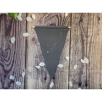 Dreieck Dunkelgrau Ente Leinwand Banner Mit Stickerei, Emaille Pin Banner, Wimpel, Display von PinBannerShop