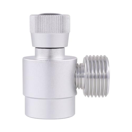 Pinafresa CO2-Flaschen-Nachfülladapter, Selbstgefertigter Gasflaschenregler M10X1 auf W21.8-14 Adapter für, CO2, Mischgas, Einfache Installation, Einfach zu Verwenden, Silber Pinafresa CO2-Flaschen-Nachfülladapter, Selbstgefertigter Gasflaschenregler M10X1 auf W21.8-14 Adapter für, CO2, Mischgas, Einfache Installation, Einfach zu Verwenden, Silber von Pinafresa