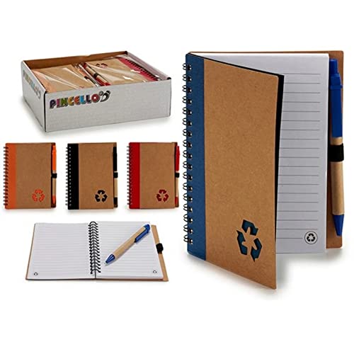 Pincello S3600731 Notizbuch, recyceltes Material, mehrfarbig, 17 x 8,5 x 28 cm von Pincello